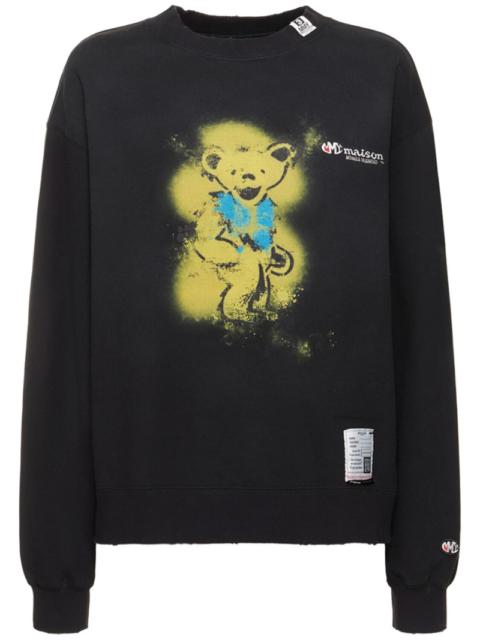 Bear printed cotton sweatshirt