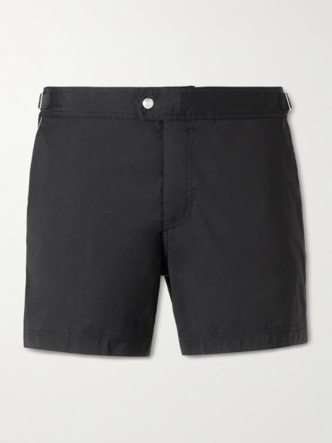 TOM FORD Straight-Leg Mid-Length Piped Swim Shorts