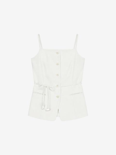 The Frankie Shop Lisboa Tie Vest - Ivory