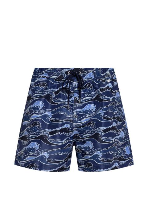 Paul Smith wave-print swim shorts