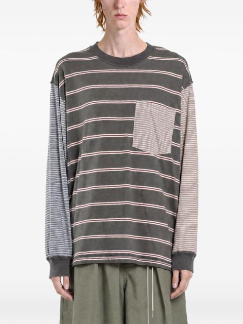 Song for the Mute striped oversized long-sleeve T-shirt