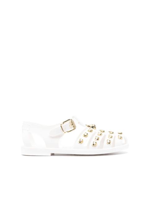 Moschino Teddy Bear-embellished caged sandals