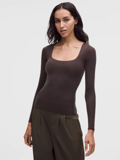 lululemon Wundermost Ultra-Soft Nulu Square-Neck Long-Sleeve Shirt