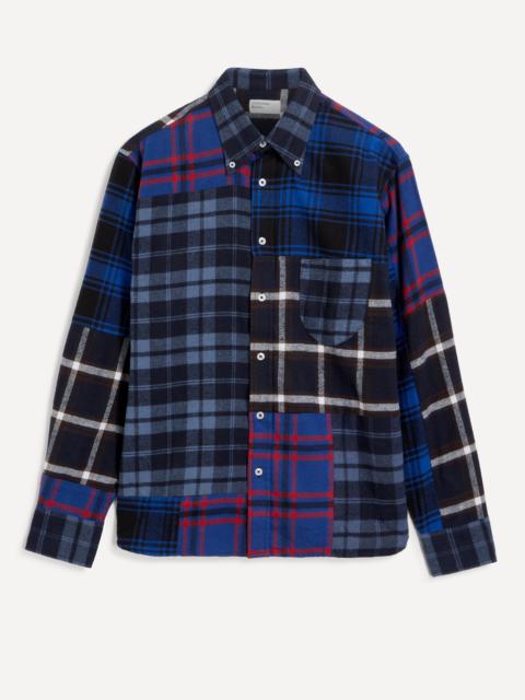 Universal Works Blue Patchwork Lazy Day Shirt
