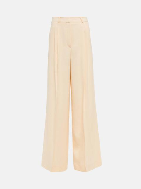 Loro Piana Nyack wide-leg linen and wool pants