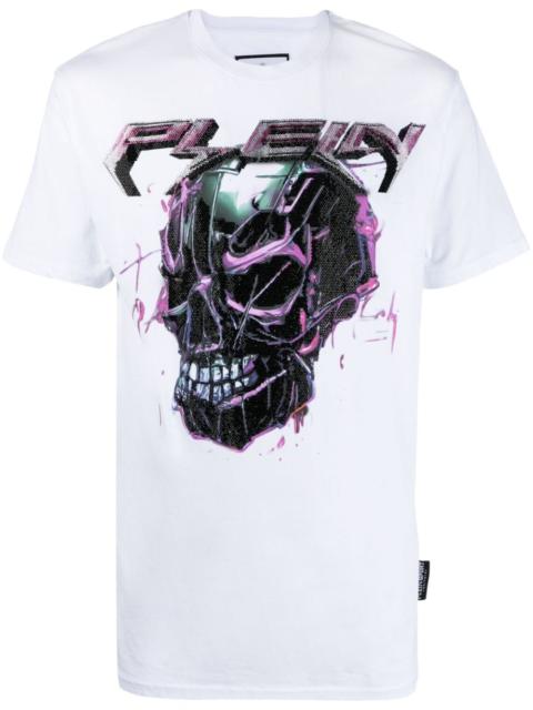 PHILIPP PLEIN 로고 인쇄 면 T 셔츠