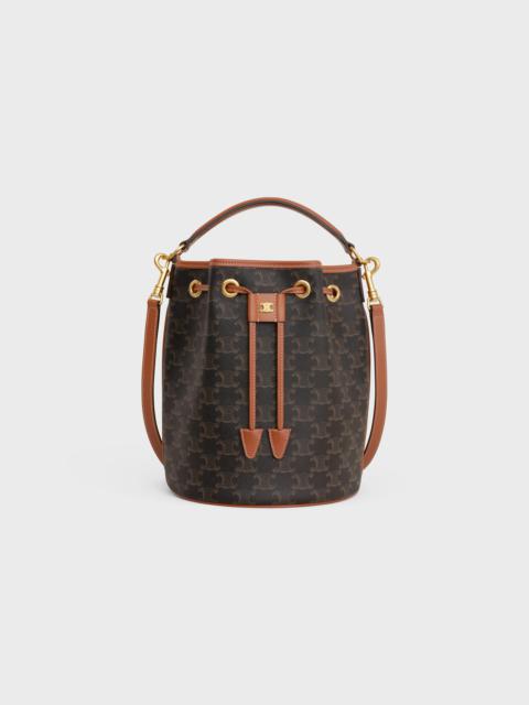 CELINE CLARA BAG in TRIOMPHE CANVAS AND CALFSKIN