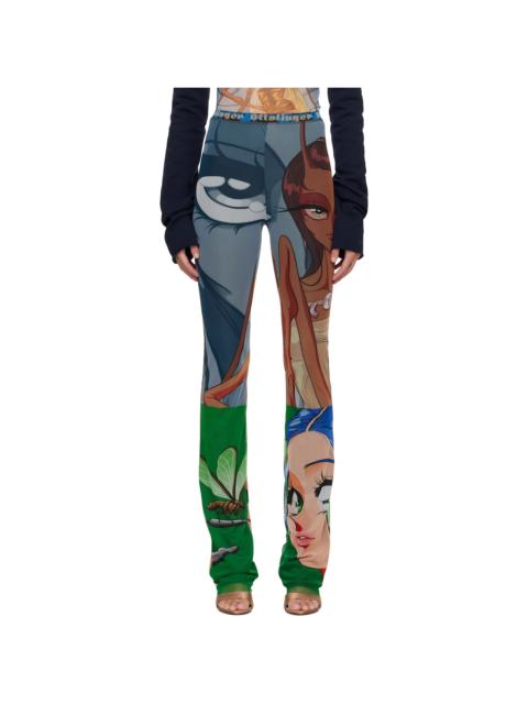 OTTOLINGER Blue & Green Mesh Lounge Pants