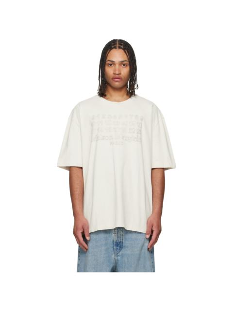 Maison Margiela Off-White Embroidered Logo T-shirt