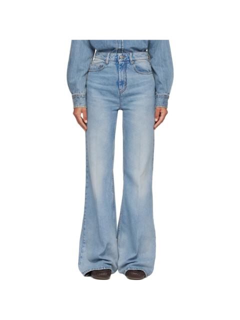 AMI Paris Blue Flare-Fit Cotton Jeans