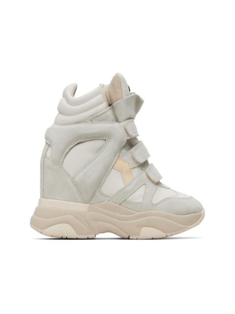 Isabel Marant White & Gray Balskee Sneakers