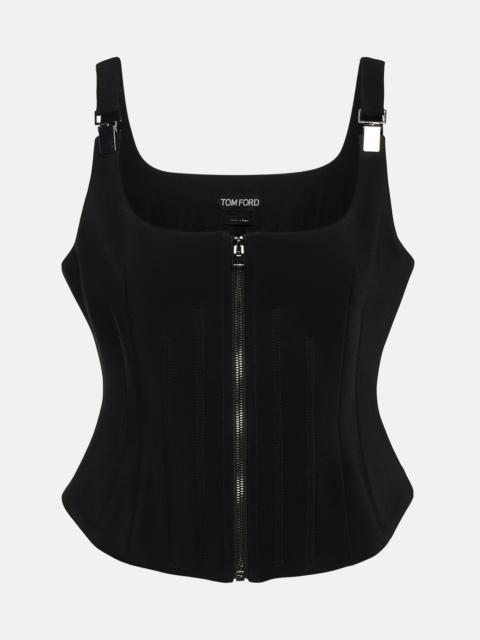 TOM FORD zip-up 코르셋 탱크 탑