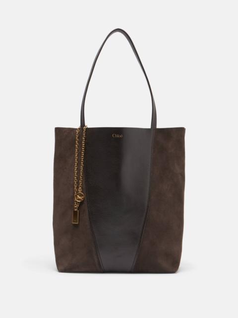 Chloé Chloé Spin leather and suede tote bag