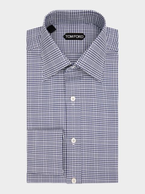TOM FORD Men's Mutli-Check Cotton Dress Shirt