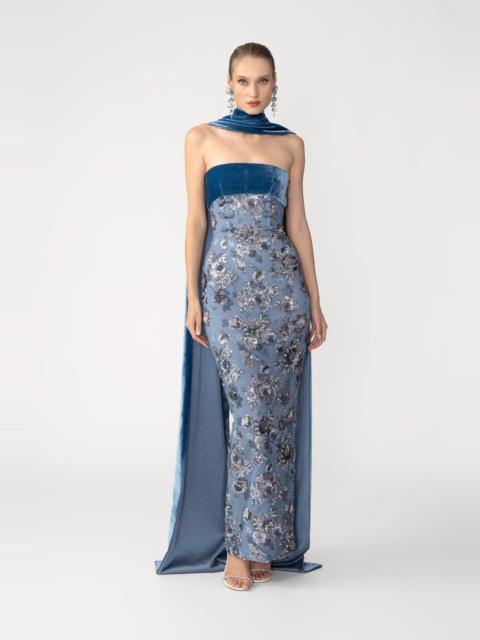 ADRIAN EMBROIDERED GOWN
