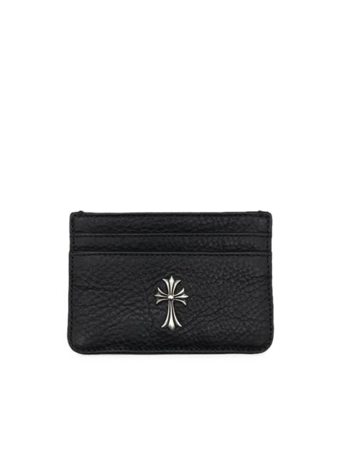 Chrome Hearts cross-plaque leather cardholder