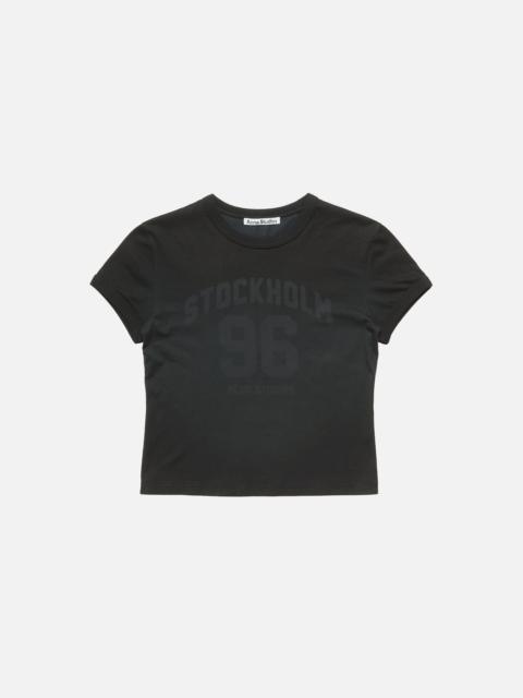 Acne Studios Logo t-shirt - fitted - Faded blue