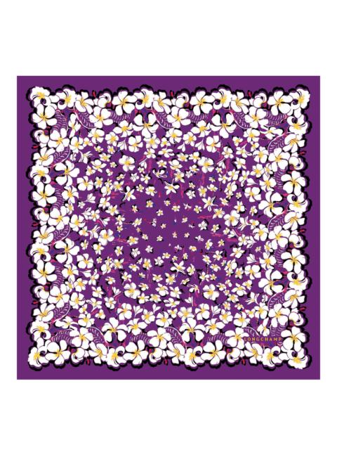 Hawaiian Flowers Silk scarf 50 Violet - OTHER