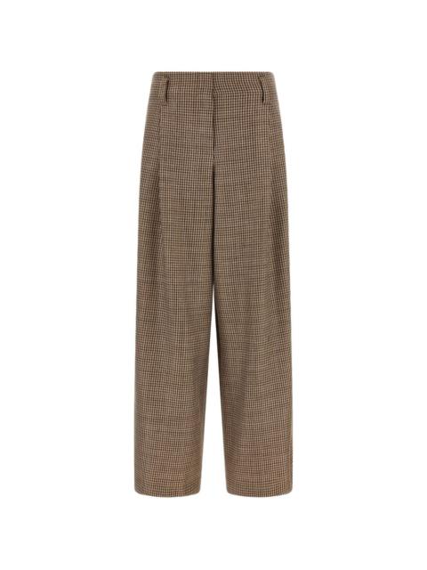 Brunello Cucinelli check-pattern tailored trousers