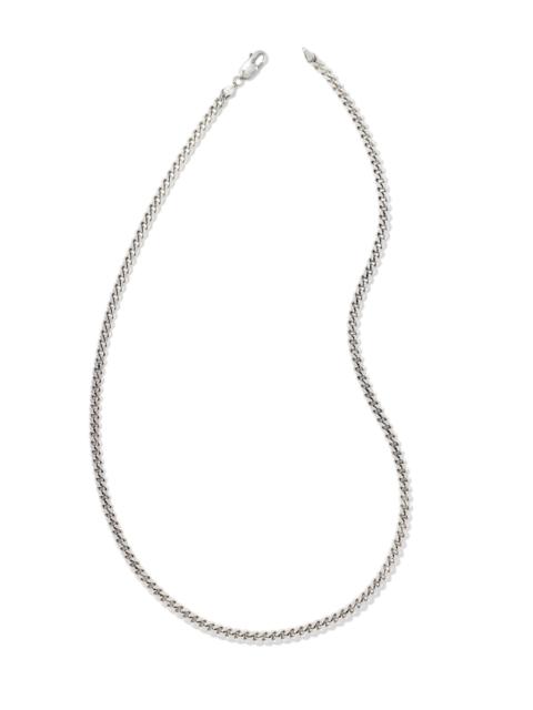KENDRA SCOTT Curb Chain Necklace in Oxidized Sterling Silver