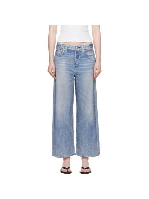 Blue Wide Miramar Andi Sweatpants