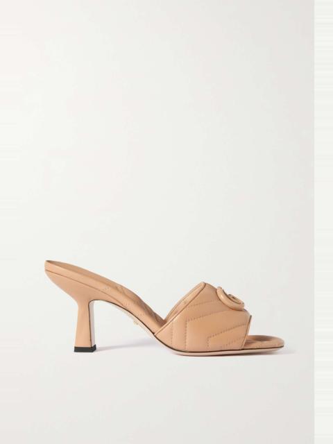 GUCCI Marmont logo-embellished quilted leather mules