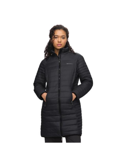 MERRELL Women's Coldwater Lightweight Long Puffer Jacket