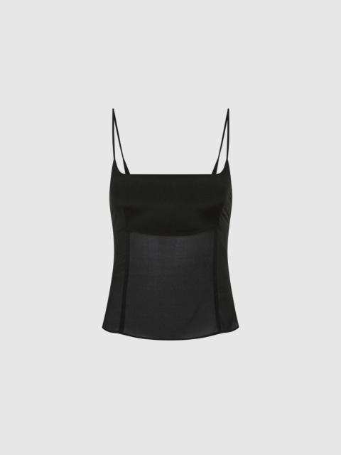 ST. AGNI Stretch Silk Cami - Black