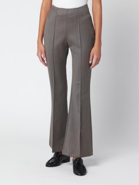 The Frankie Shop Dessa beige mélange wool trousers