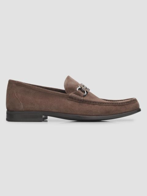 FERRAGAMO Men's Suede Loafers - Elefante