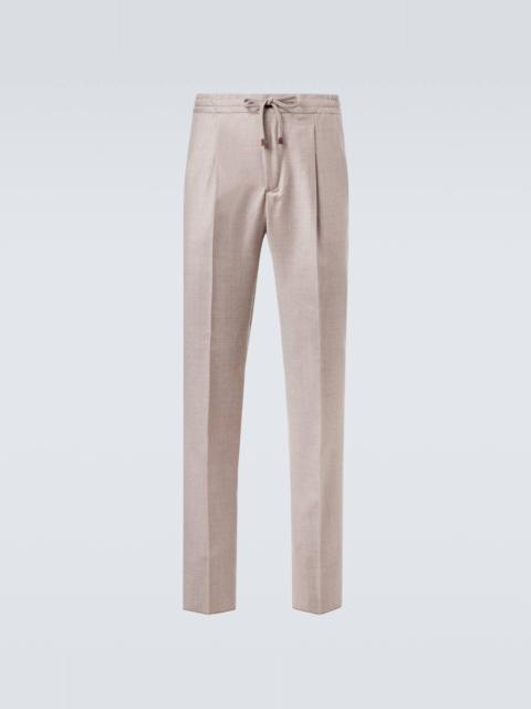 SLOWEAR Virgin wool flannel slim pants