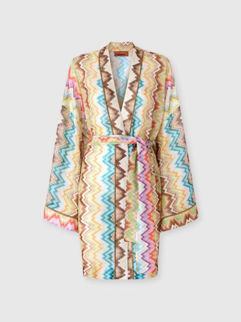 Missoni Cover-up with adjustable belt and zig zag print