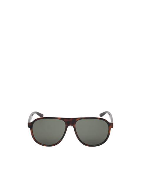 Nike tortoiseshell-pattern pilot-frame sunglasses