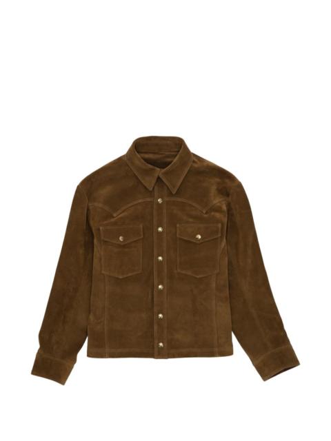 FORTELA chest-pocket suede jacket