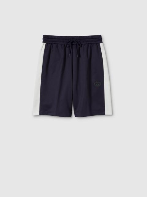 GUCCI Technical jersey shorts with embroidery