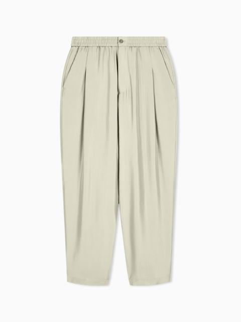 GIORGIO ARMANI TROUSER REGULAR FIT SILK HABOTAI WITH CUPRO LINING