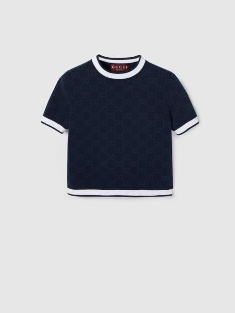 GUCCI GG fine cotton jacquard top