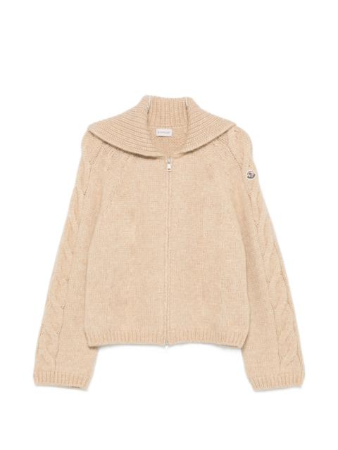 Moncler Moncler Cable-knit Zip-up Sweater