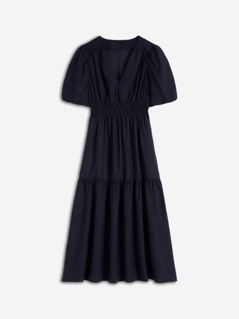 BODEN Irene Linen Midi Dress-Navy