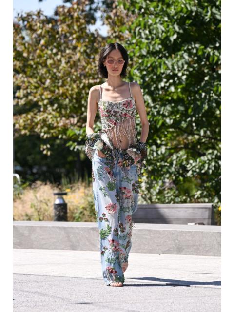 PatBO ROSALIE EMBROIDERED DENIM PANTS (RUNWAY)