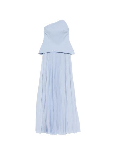 SOLACE LONDON Solace London Britt Strapless Pleated Maxi Dress