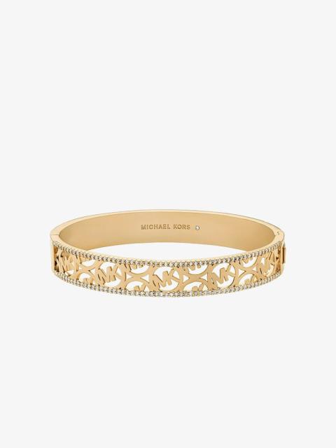 MICHAEL KORS Pavé Perforated Logo Bangle