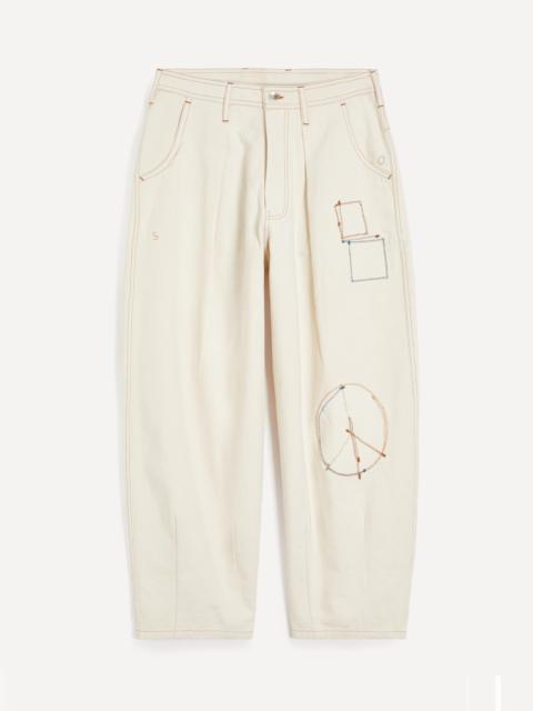 Story mfg. Lush Ecru Zig Zag Trousers