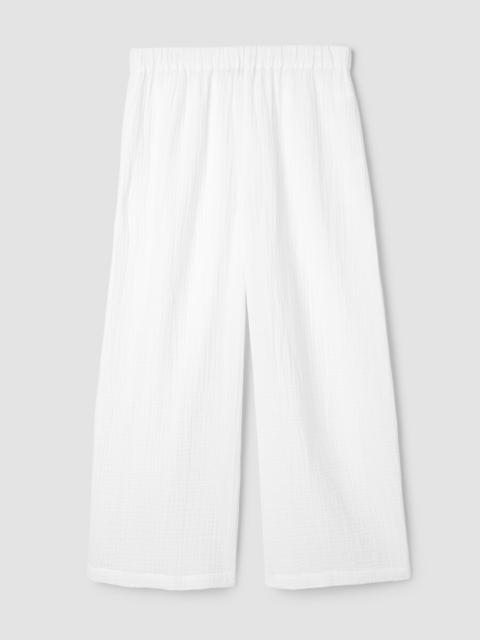 EILEEN FISHER Organic Cotton Lofty Gauze Wide-Leg Pant
