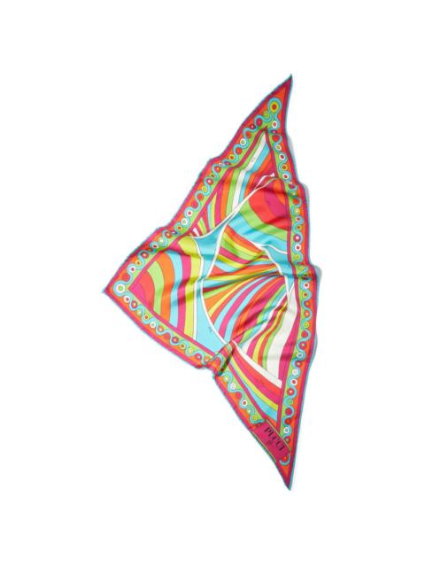 PUCCI Iride and Onde-print silk scarf