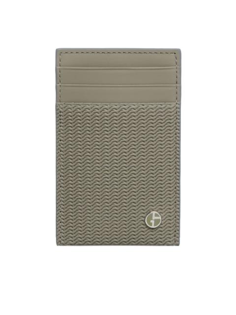 GIORGIO ARMANI textured logo cardholder