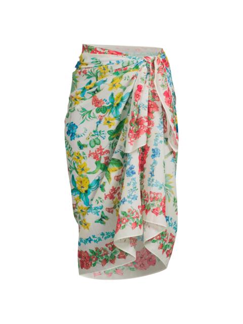 KOBI HALPERIN Women's Mckenzie Floral Cotton Pareo - Ivory Multi