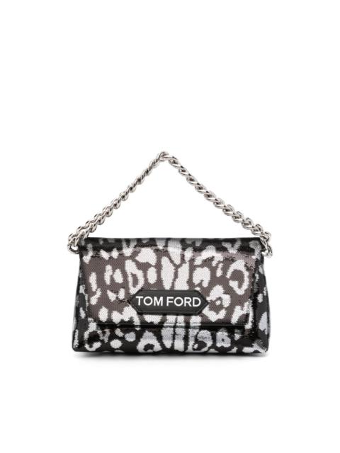 TOM FORD sequinned leopard-print tote bag