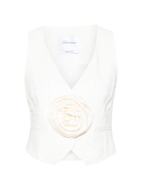 Blumarine floral-appliquÃ© gilet