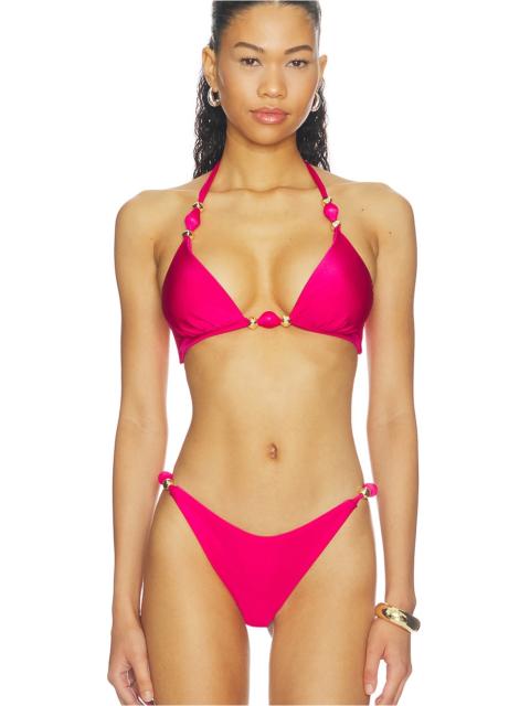 PatBO Aurora Lycra Halterneck Bikini Top
